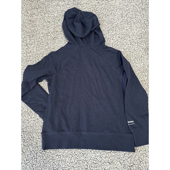 Trimark Sz M Edward Jones Fleece Pullover Hoodie Kangaroo Pocket Thumb Hole Blue - Picture 13 of 14